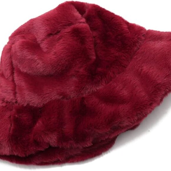 Winter bucket fluffy faux fur hat - Picture 4 of 5